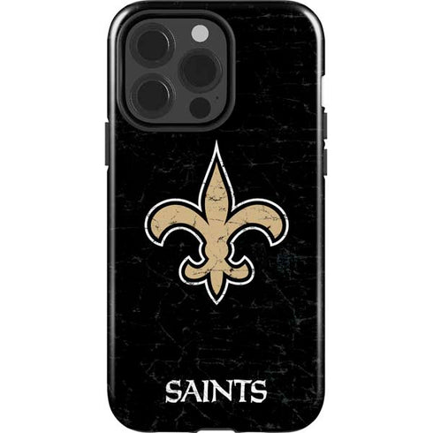 NFL New Orleans Saints Distressed iPhone 15 Pro Impact Case